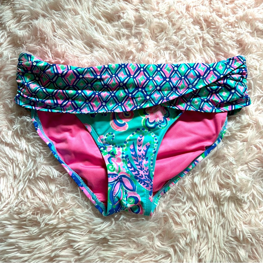 Lilly Pulitzer Lagoon Sarong Hipster Bikini Bottom